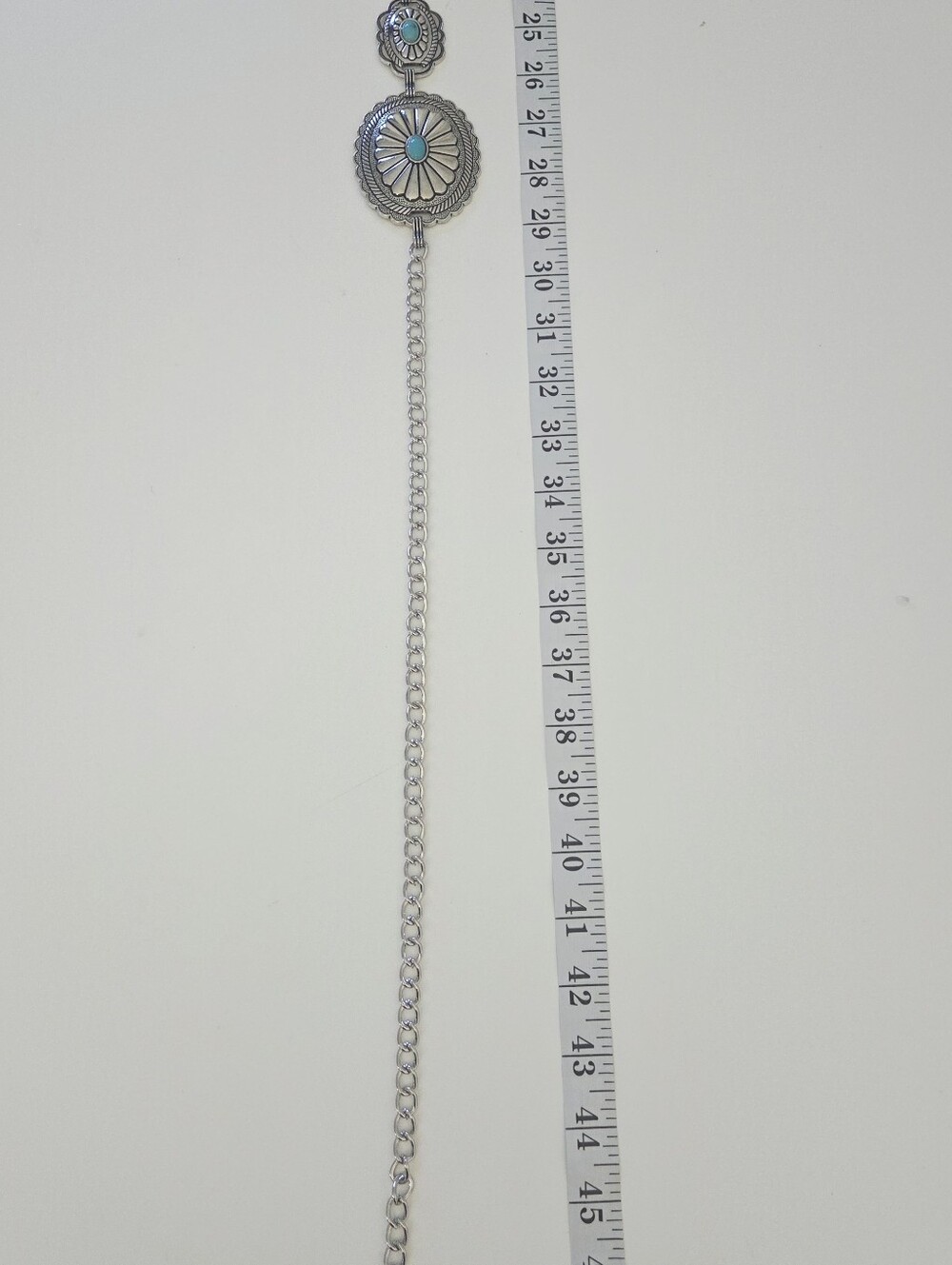 Silver & Turquoise Chain Belt - Picture 8 of 8